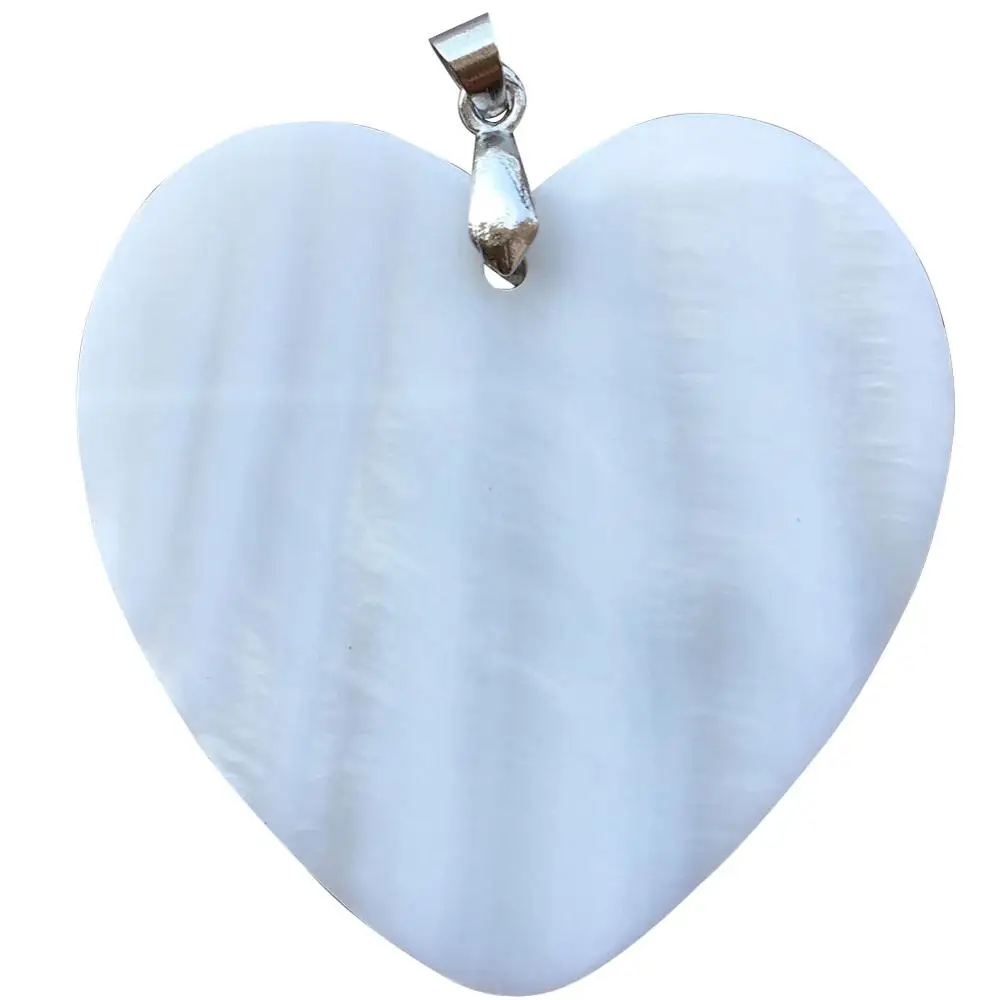 Бесплатная доставка, бижутерия, 40x41 мм, белый перламутр, сердечко, подвеска из бисера MC9366