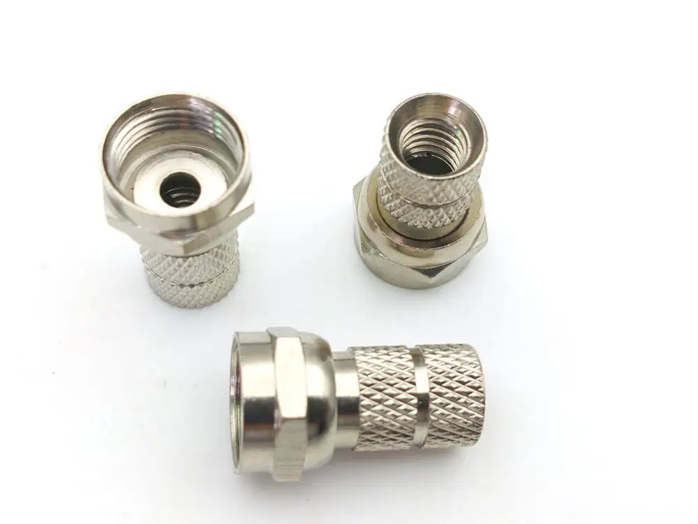 

100PCS BRASS F MALE TWIST ON RG58 Connectors RF/Coaxial