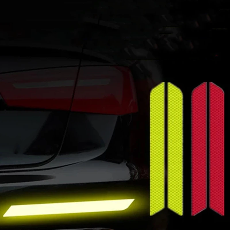 Светоотражающие наклейки на бампер автомобиля 2 шт. накладки колеса отражающие