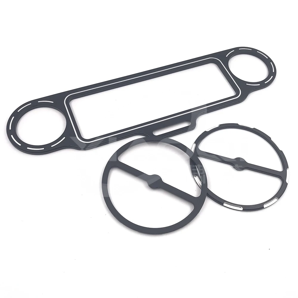 

For Harley Touring Street Glide 1996-2013 Motorcycle Instrument Cover Board 4" Speedometer 2" Gauge Burst Bezel Kit Accessories