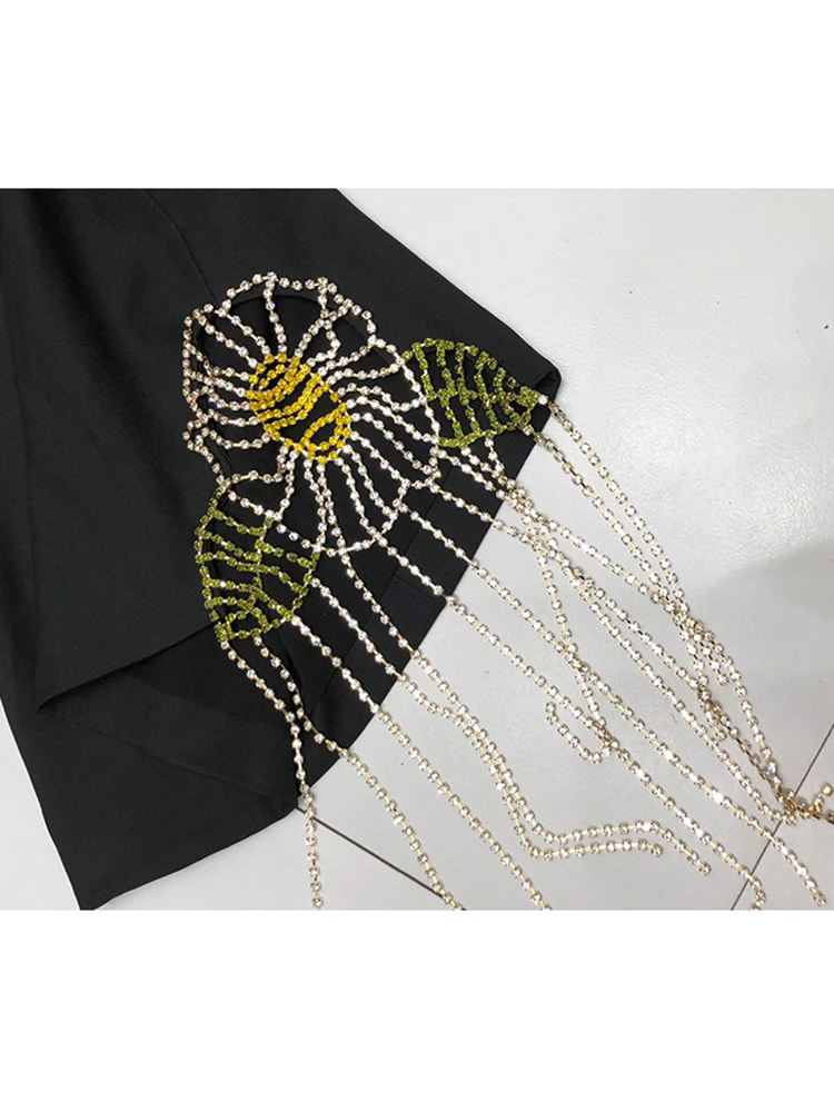 

Tight heavy craft beaded diamond tassel summer women's suspenders sexy dress2020New ladies summer temperament fashion dress Bing