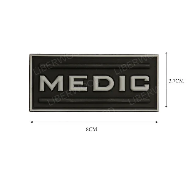PVC gray Резиновый 3D ПВХ медицинский фельдшер ЭМТ EMS мед тактический боевой патч черный OPS патч спасательный первый ответчик аппликация значок патч - Цвет: PVC gray