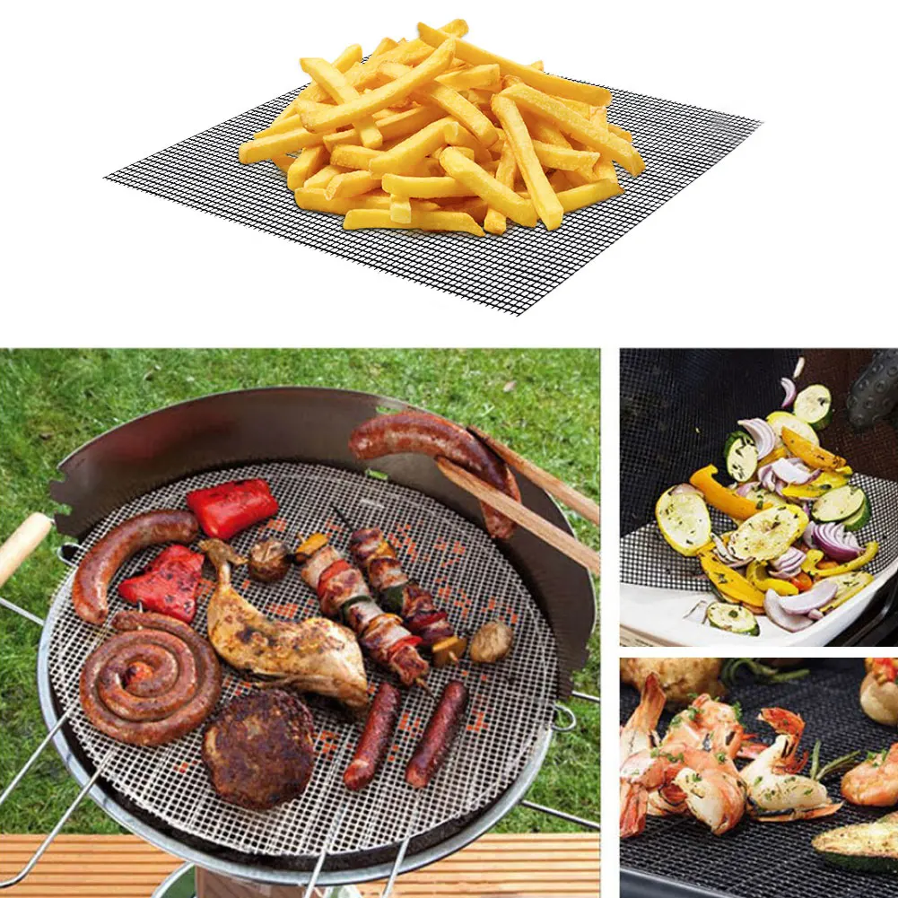 

Barbecue mat Reusable kitchen cooking mesh mat Non-stick barbecue mesh mat Barbecue lining Outdoor barbecue accessories