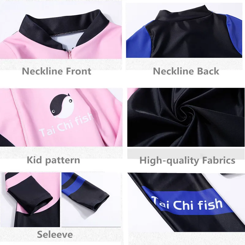 Слитный купальник для девочек 2 14 лет розовая черная детская одежда серфинга с