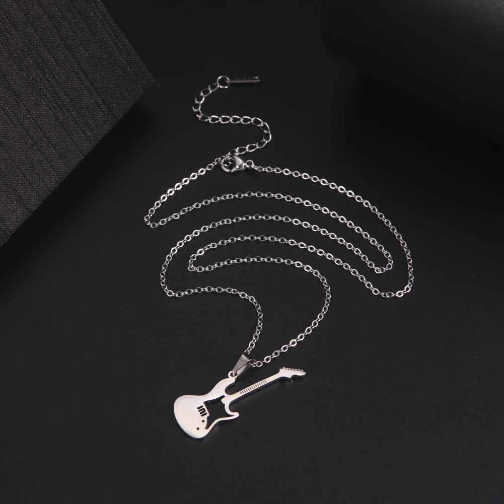 Teamer музыкальная гитара ожерелье инструмент подвеска музыка нержавеющая сталь
