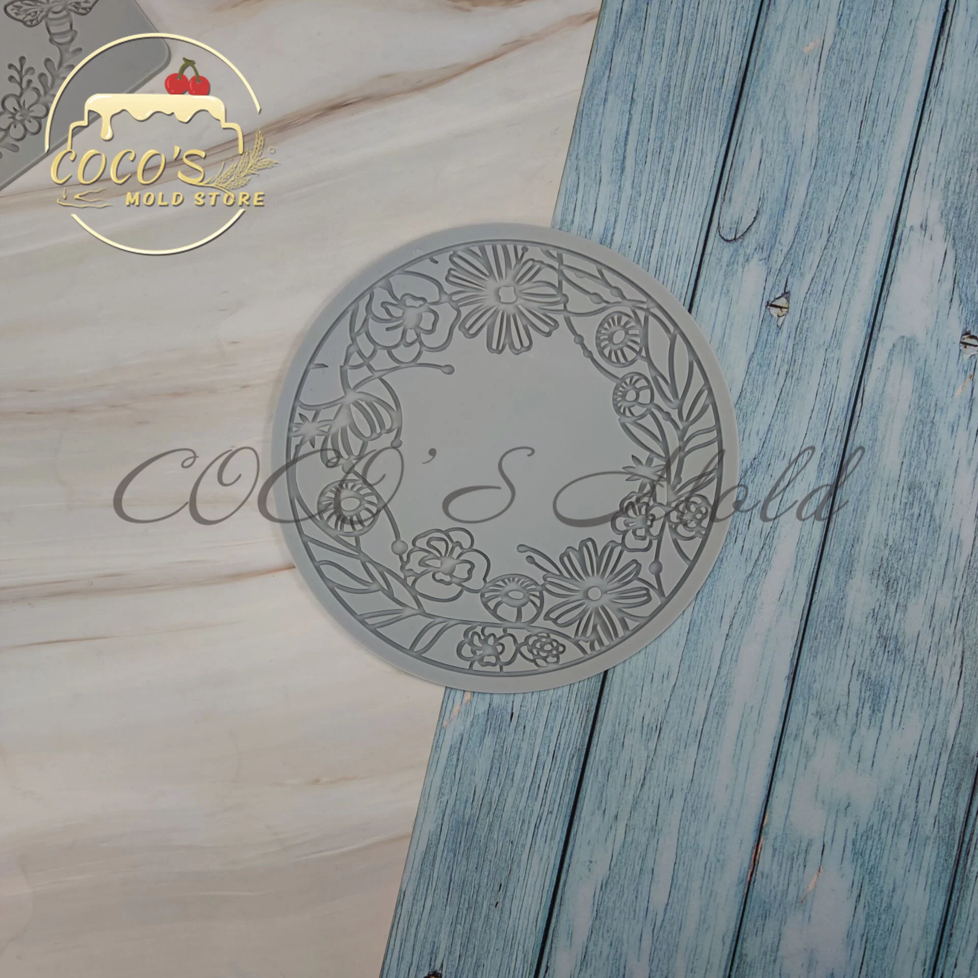 

New Arrival Round Wreath Impression Cake Lace Mat Fondant Silicone Mold Cake Decorating Tools Kitchen Baking Mould