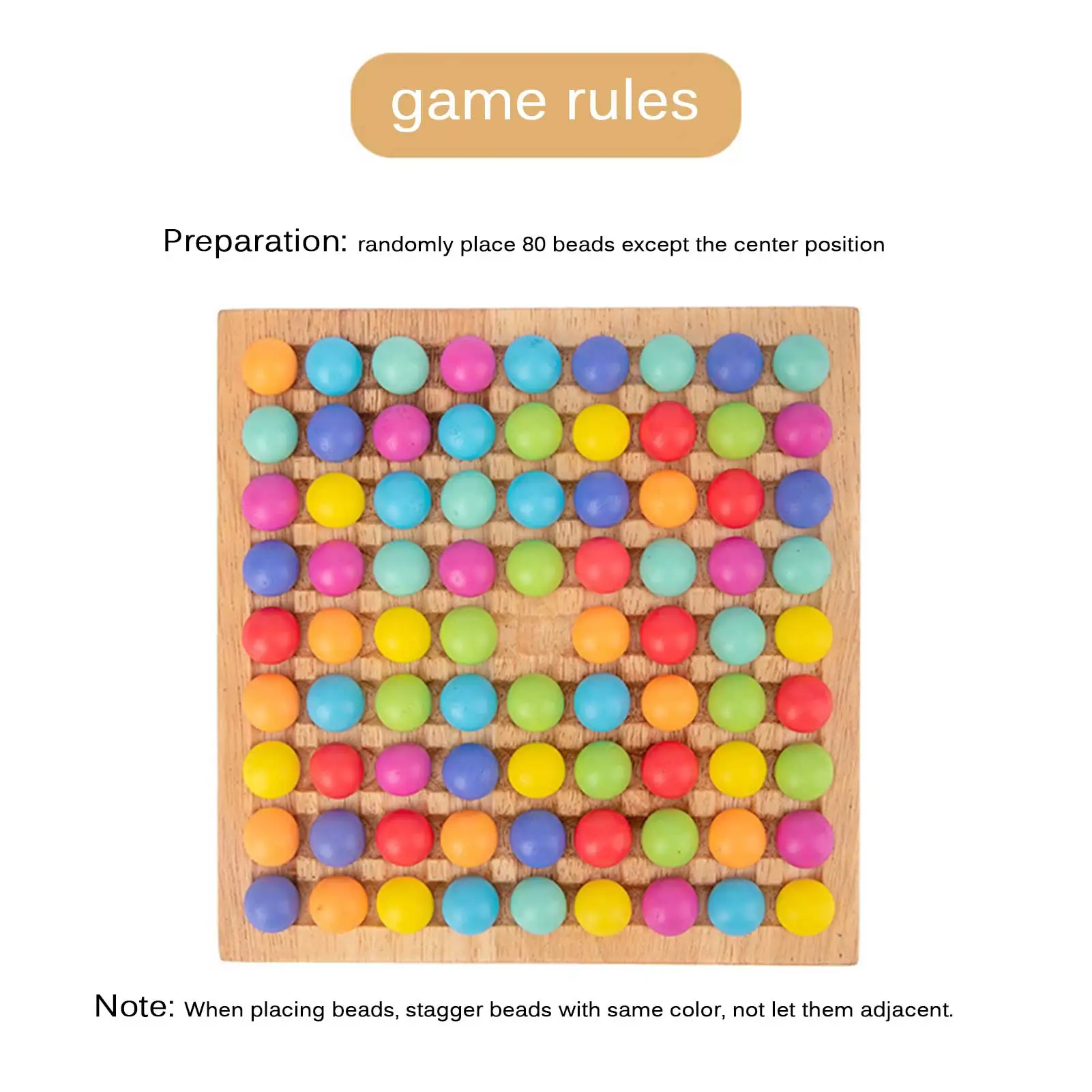 

Montessori Wooden Bead Toys Hands Brain Training Board Game Puzzle Toys Children Math Game Baby Early Educational Toys