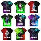 Модные мужские, женские футболки с героями мультфильмов для мальчиков, трехмерные футболки с изображением игры Fortnite Victory Shooter