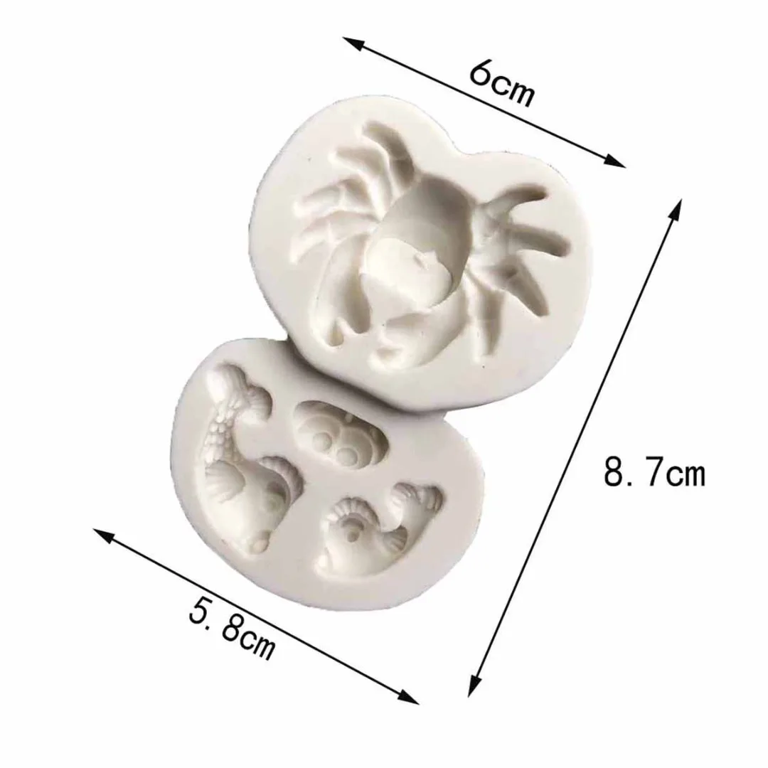 3D мультяшная форма в виде рыбы-краба пищевой класс искусственная морская серия