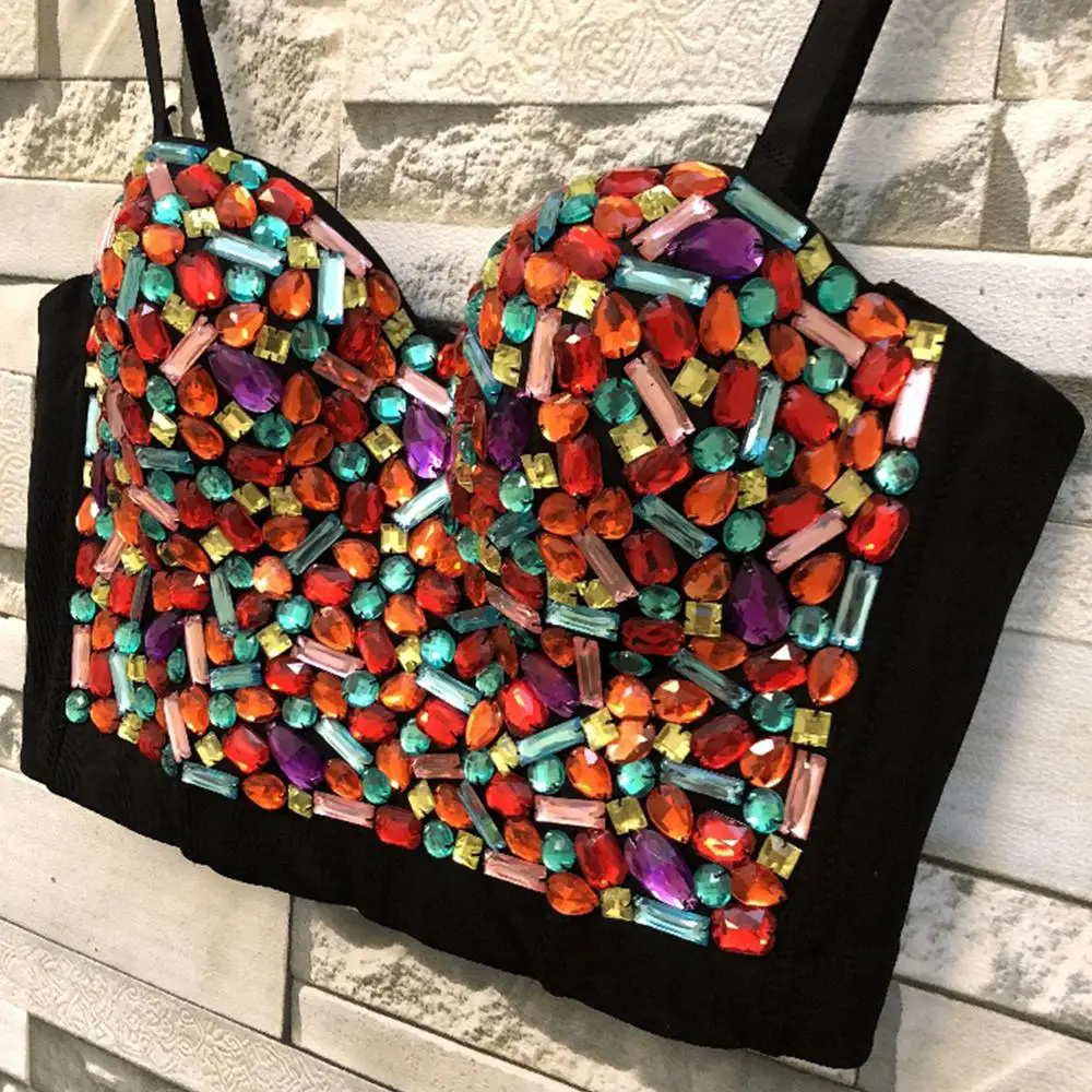 Irene Tinnie 2020 New Candy Vest Fashion Sexy Dance Performance Breast-wrapped Women's Bustier Crop Tops | Женская одежда
