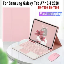 Touchpad Keyboard Case For Samsung Galaxy Tab A7 10.4 2020 SM-T500 T505 T500 Trackpad Bluetooth Keyboard Tablet Cover with Mouse