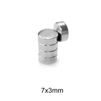 2050100150200500pcs 73 mm round rare earth neodymium magnet 7x3mm 7x3 strong small magnetic magnets for craft 7mm x 3 mm