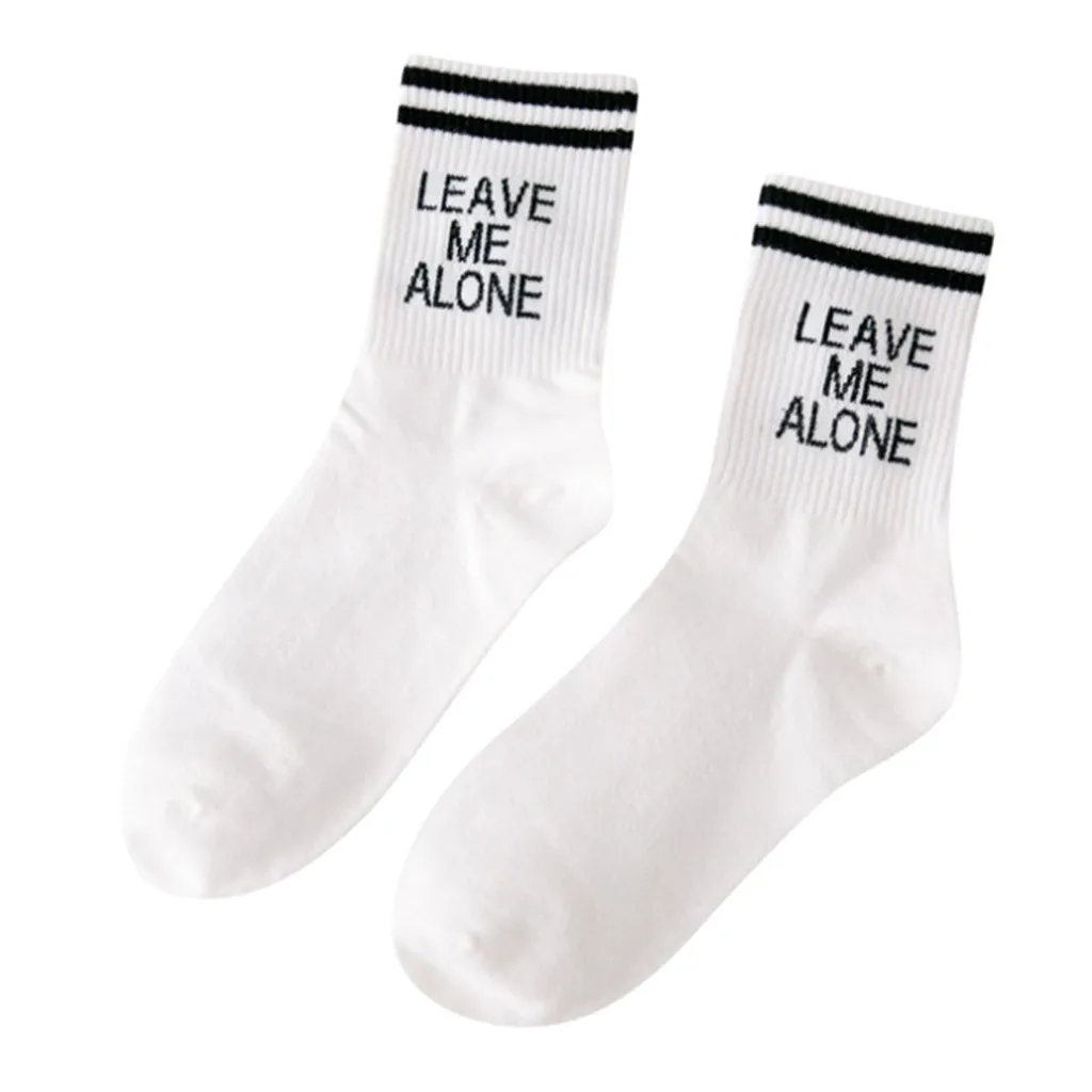 2019 рождественские носки женские повседневные хлопковые в полоску с буквенным