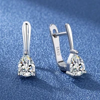 trendy drop earrings 925 silver jewelry accessories with cubic zirconia gemstone earrings ornaments for women wedding party gift