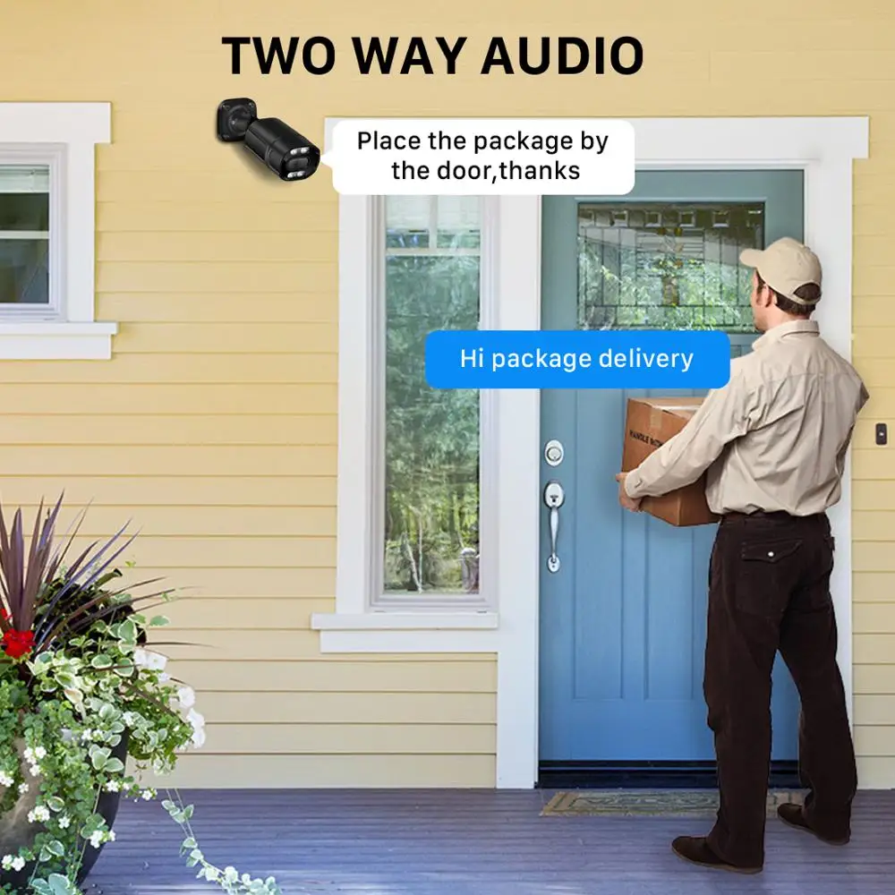 5mp color night vision ip camera outdoor 1080p poe waterproof two way audio poe camera ip ai human detection xmeye remote view free global shipping