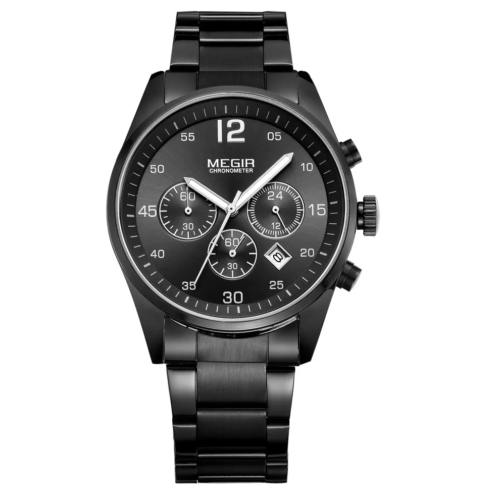 Часы MEGIR Мужские кварцевые с хронографом брендовые модные деловые в стиле