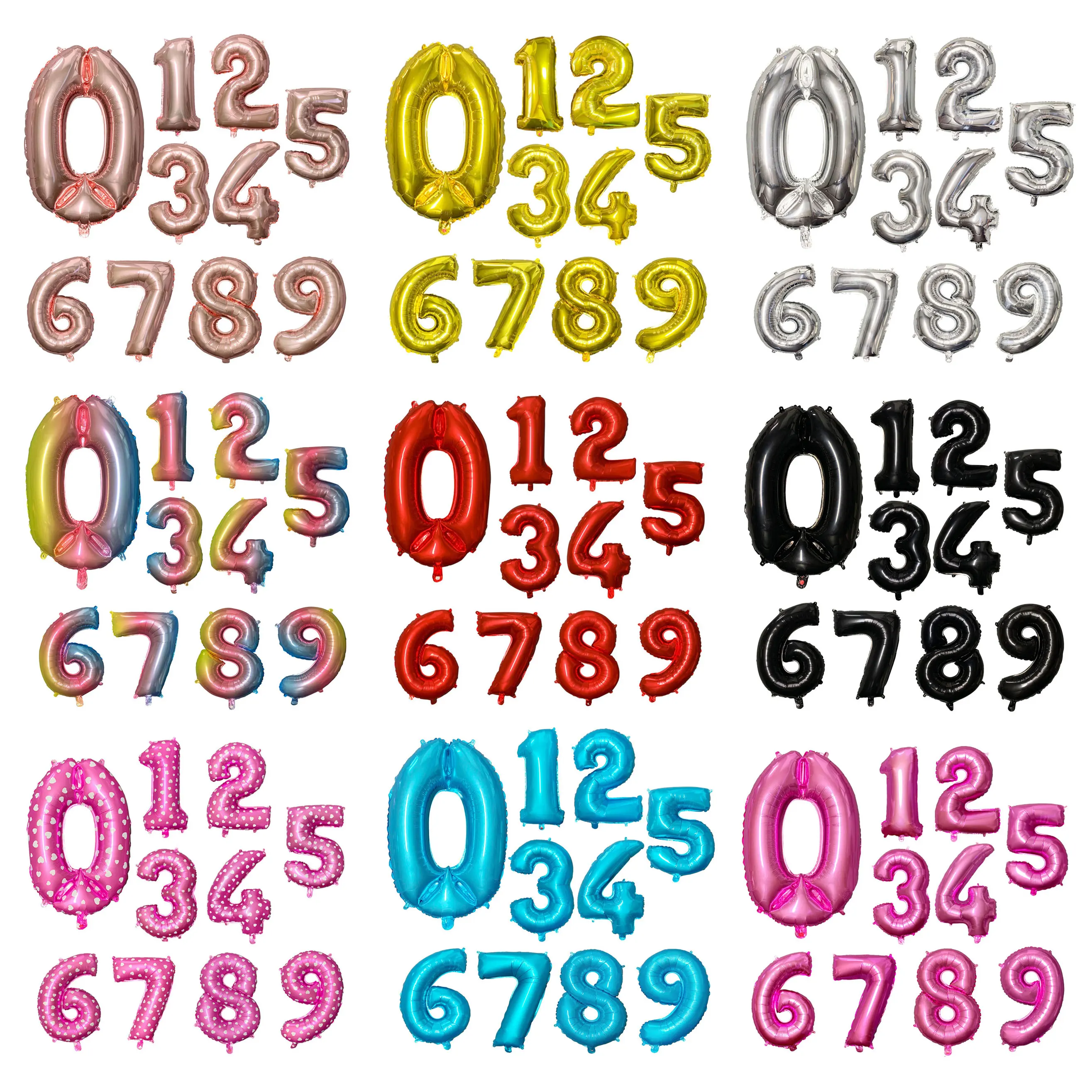 40 дюймовые большие фольгированные шары на день рождения набор гелиевых шаров