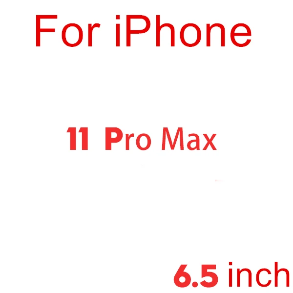 For 11 Pro Max (6.5) Переднее и заднее 2 шт. закаленное стекло для iPhone 8, 7, 6, 6S Plus, Защита экрана для iPhone XS 11 Pro Max X, XR, 5, 5S, SE, защитная пленка - Цвет: For 11 Pro Max (6.5)
