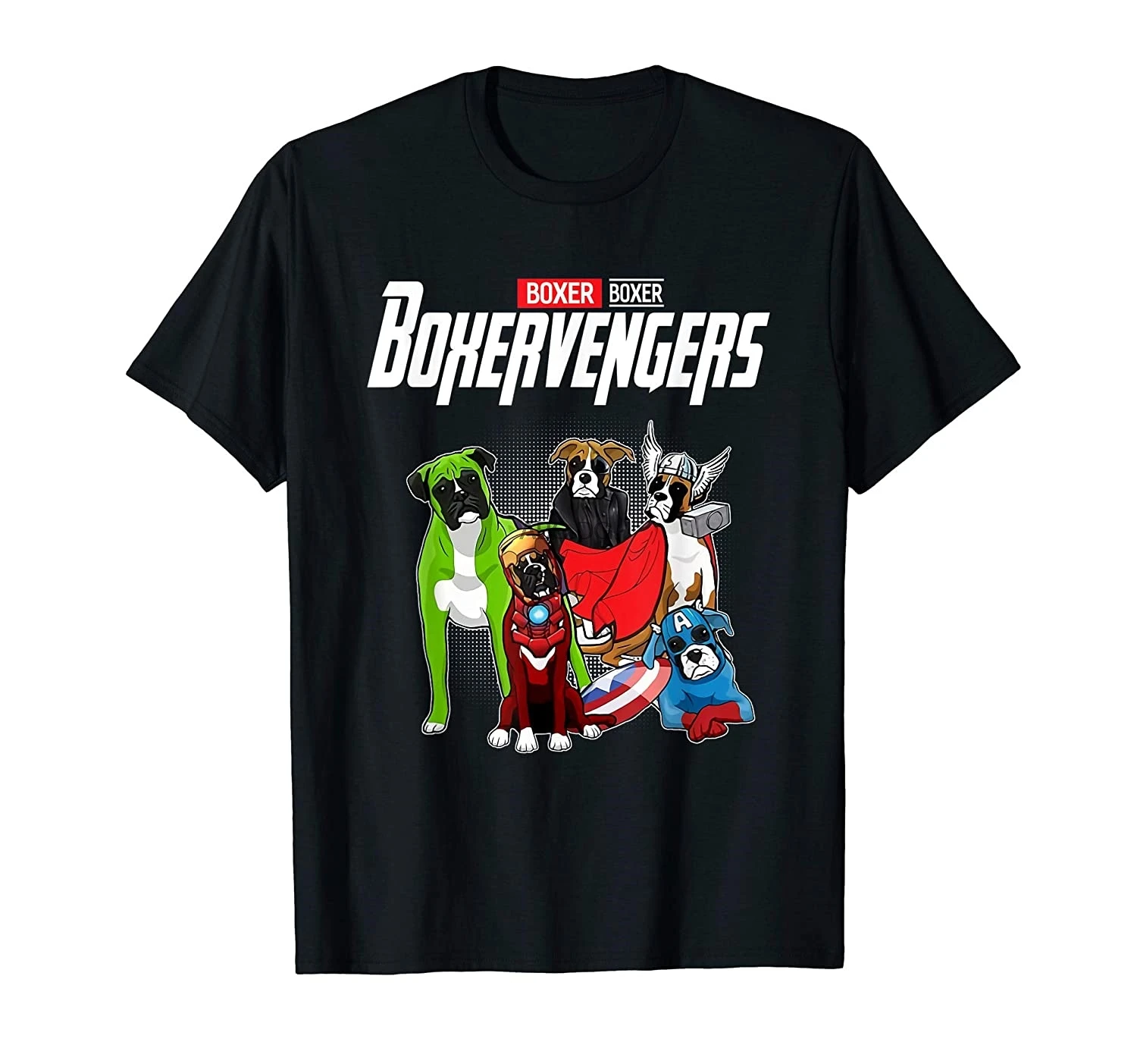 

Футболка Boxervengers, забавная дизайнерская футболка, Подарочная футболка (1)