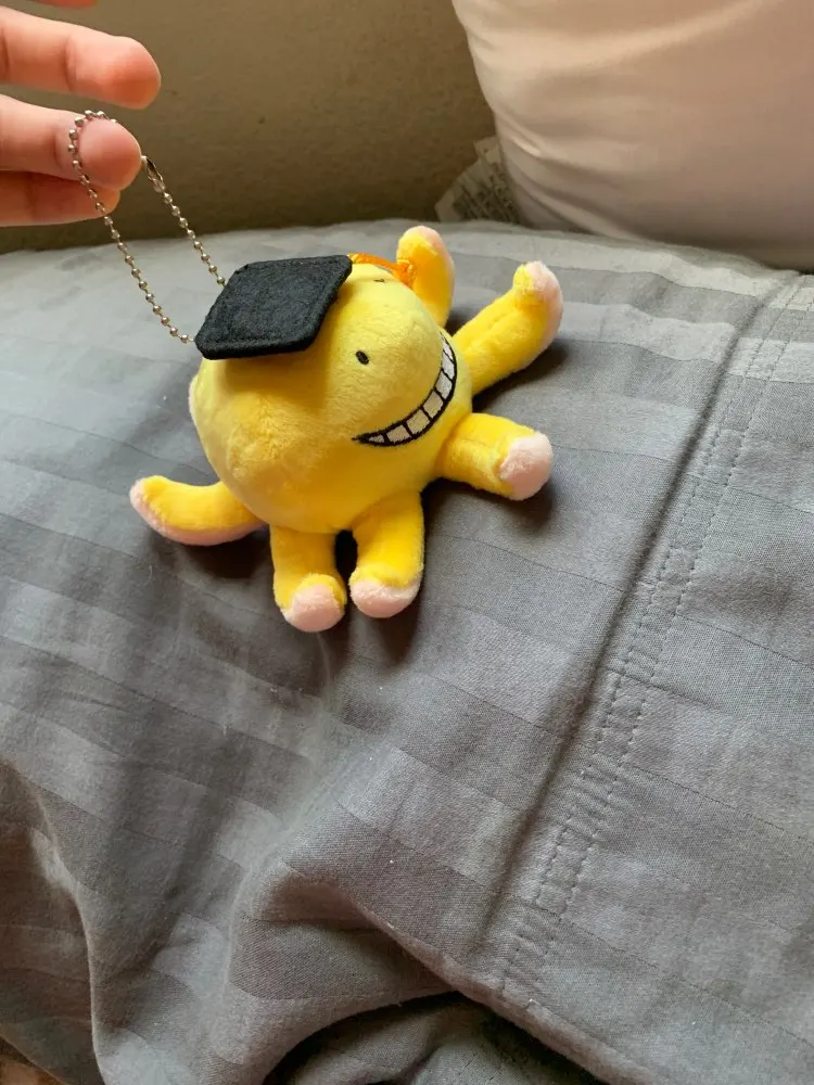 

Hot 15cm Anime Korosensei Assassination Classroom Teacher Cosplay Mini Plush Toy Stuffed Doll Soft PP Cotton Christmas Gift