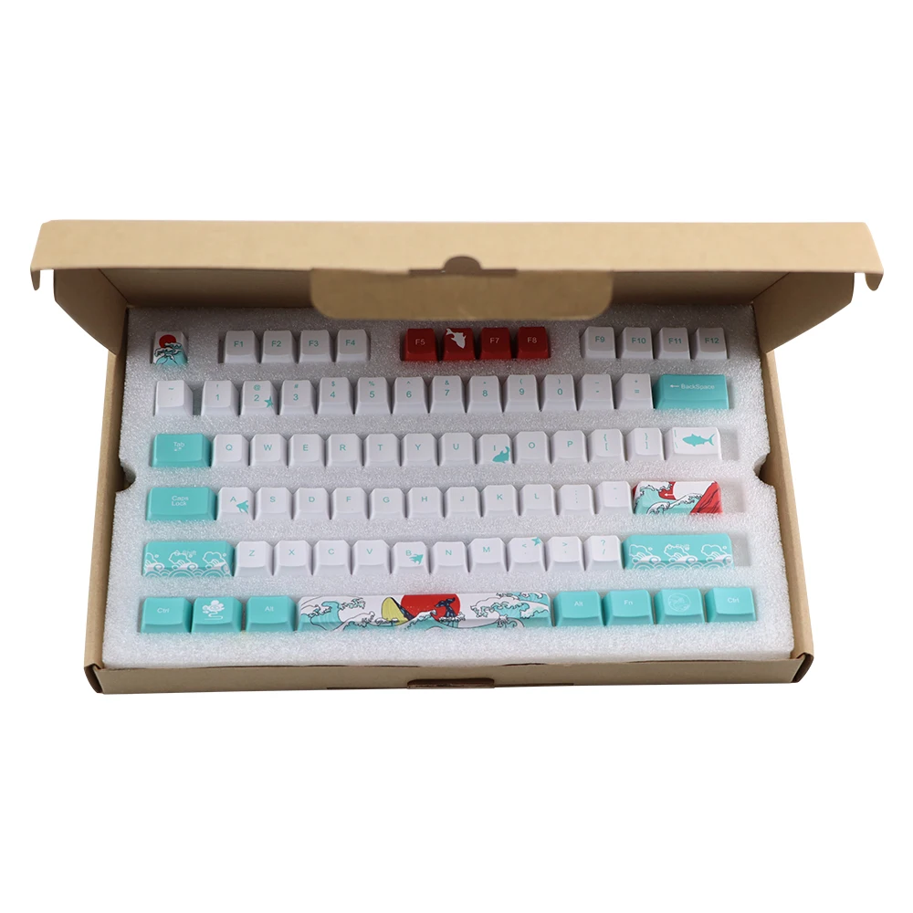 Пятисторонний краситель PBT Keycap 108 клавиш OEM профильные колпачки для diy Gk61 gh60 TKL87