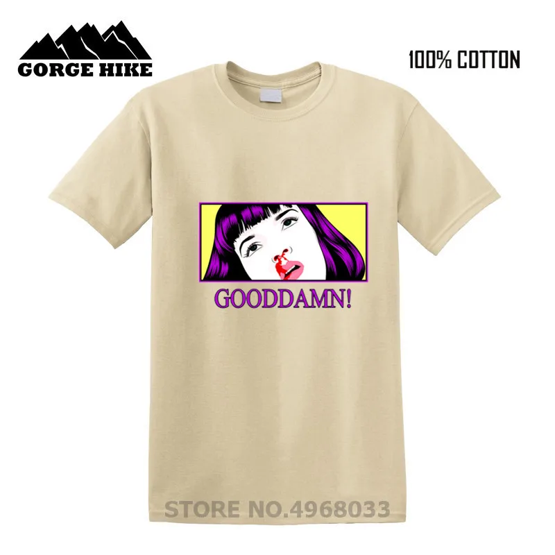 Сексуальная Дамская Футболка с принтом хорошего чёрта Hombre Mia Wallace Pulp Fiction ТВ