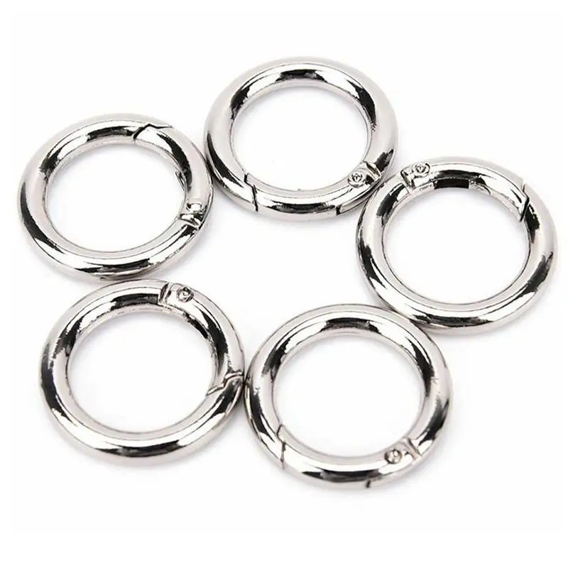 6Pcs Round Carabiner Spring Snap Keychain Hook Clip Carabiner Climbing Buckle Outdoor Hooks Snap Spring Backpack Keychain X4B4