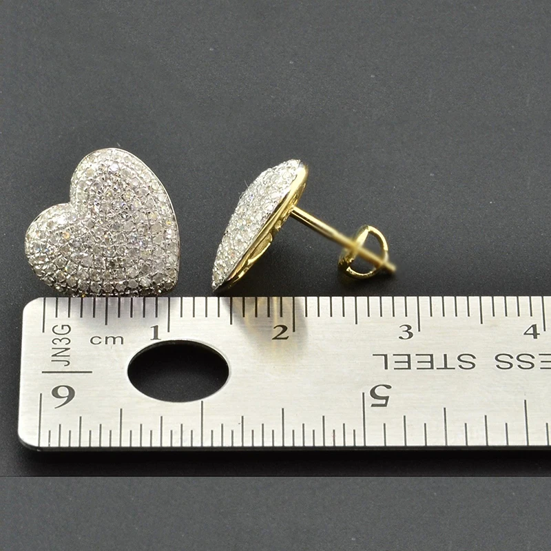 

Cute Bijoux Heart Stud Earrings For Women Party Daily Wear Zircon Jewelry Wedding Accessories Brincos Dazzling Earring A4M329