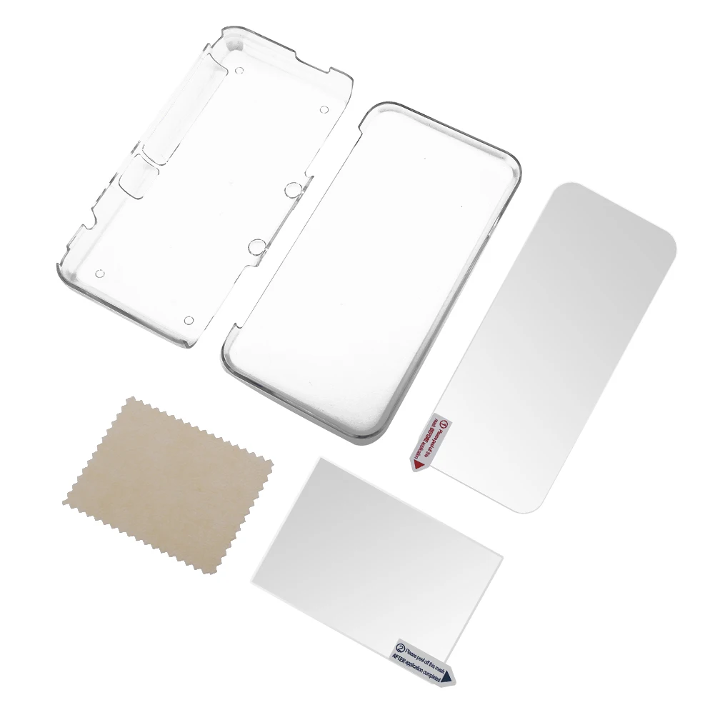 Чехол для Nintendo NEW 2DS XL прозрачный защитный чехол + экранная пленка ЖК экран защита