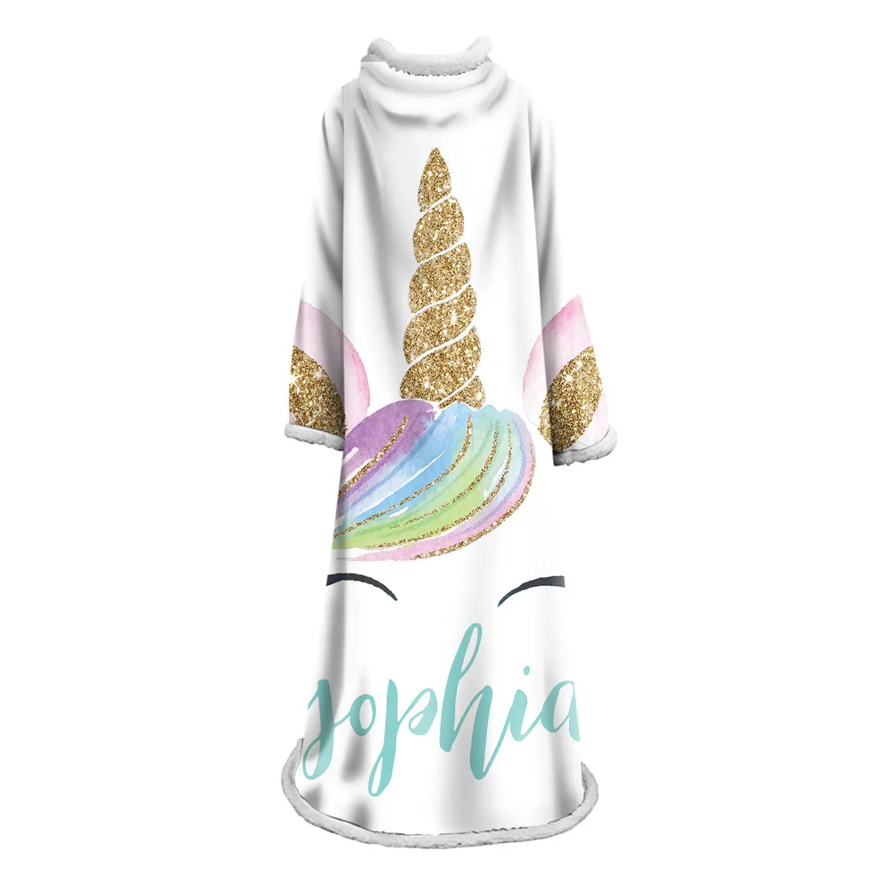 

Одеяло градиентного цвета с принтом единорога, покрывало для дивана, кровати, стула, постельное белье, домашний декор, поставка для взрослых и детей с рукавом