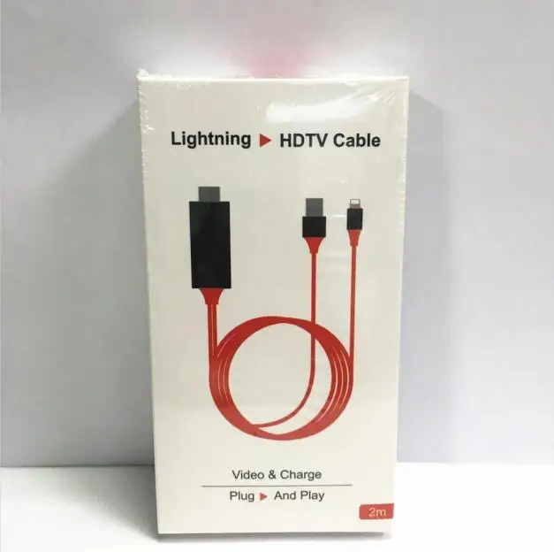 Hdmi Ios для lightning hdmi-кабель HD 1080P hdmi конвертер Кабель-адаптер USB кабель для HDTV цифровой AV для iphone HDMI - Цвет: White box