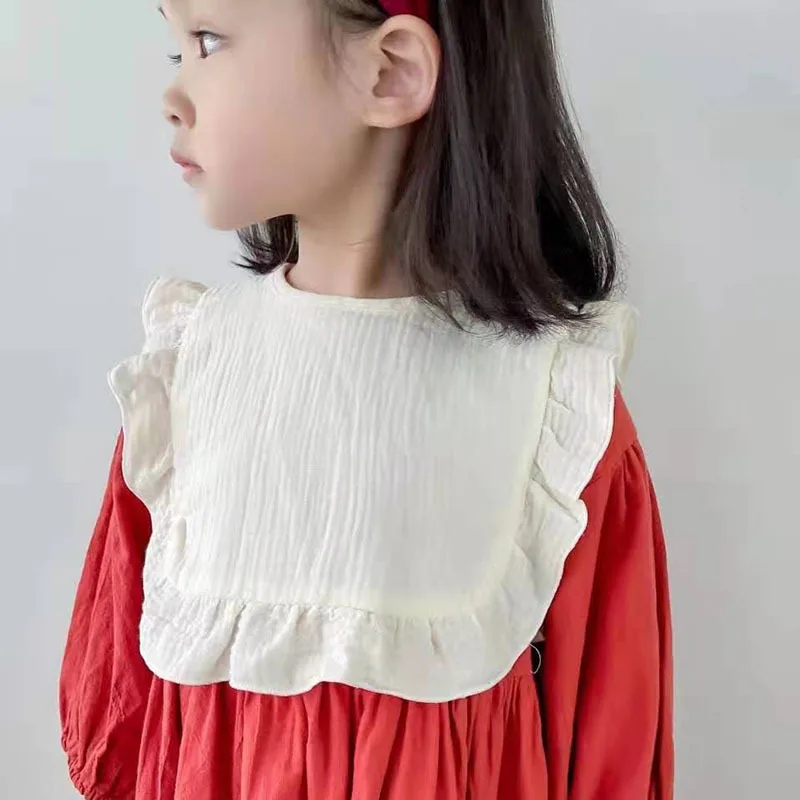 

Children Fake Collars Gilrs Lace Plaid Shoulder Wrap Shawl False Collar Neckwear Dress Decoration Child Detachable Collar