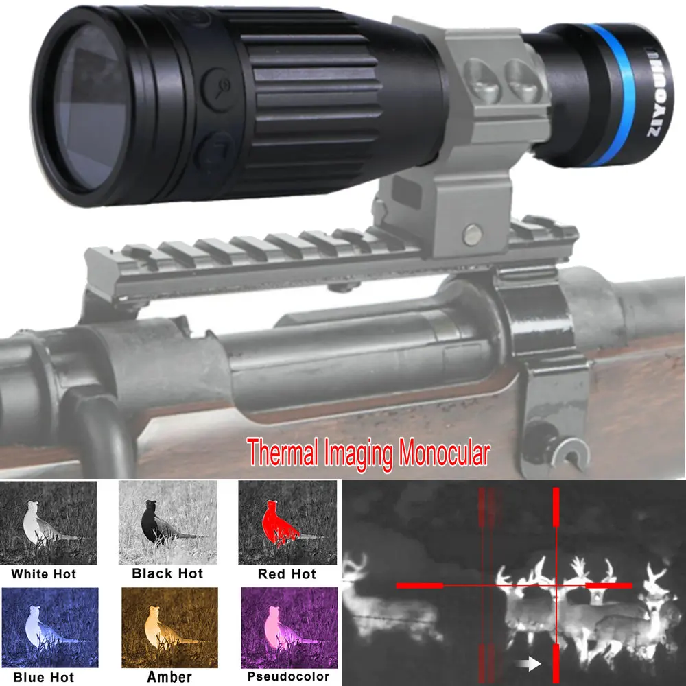 

Thermal Imaging Riflescope Monocular Crosshair Hotspot Hunting Trail Scope Infrared Night Vision Thermal Camera Telescope 300M