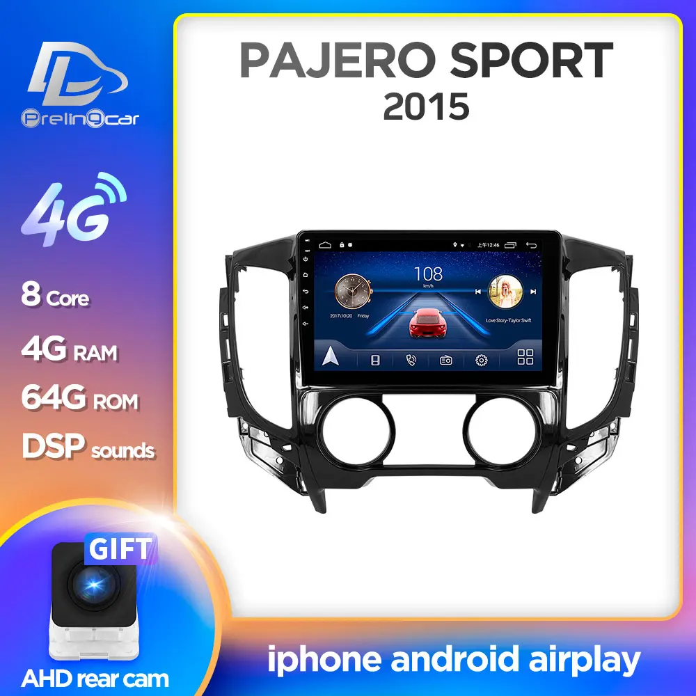 Автомагнитола Prelingcar Android 10 0 для MITSUBISHI PAJERO SPORT 2015 мультимедийный видеоплеер с GPS