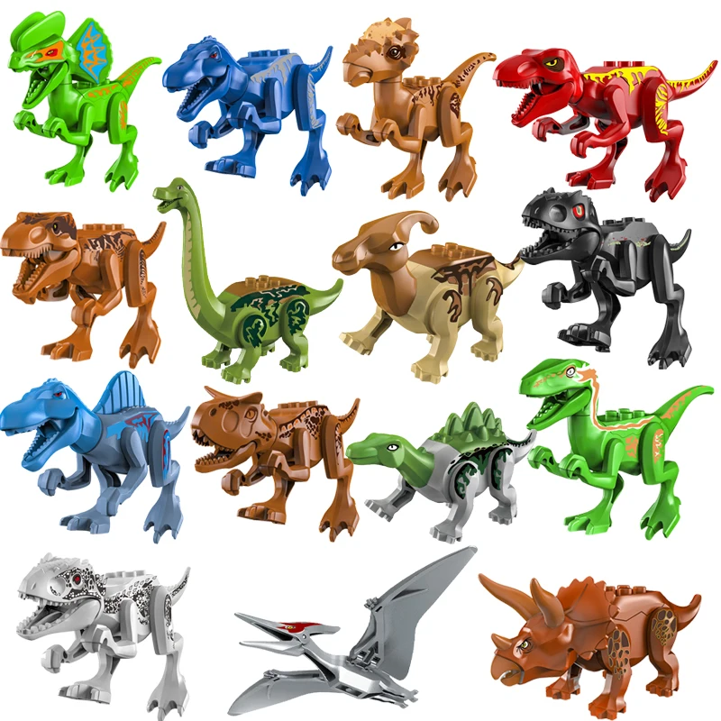 

MOC Building Block Jurassic Scene Dinosaur Assembly Animals Model Accessories Kids Toys