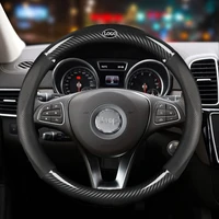 car carbon fiber steering wheel cover 38cm for jeep all models wrangler renegade patriot auto interior accessories car styling