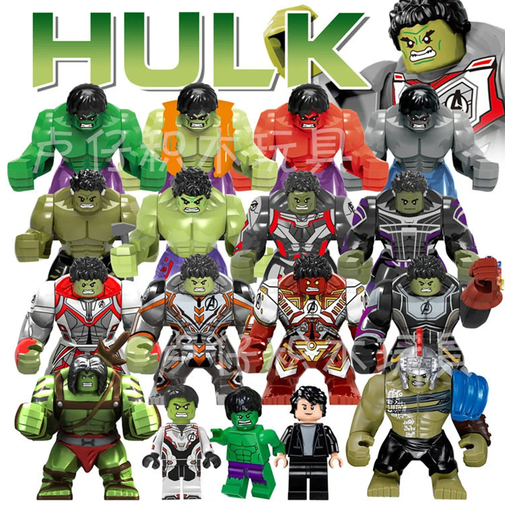 Большие Мини фигурки яд черный карлик Невероятный Халк танос Супер Герои миньфиг