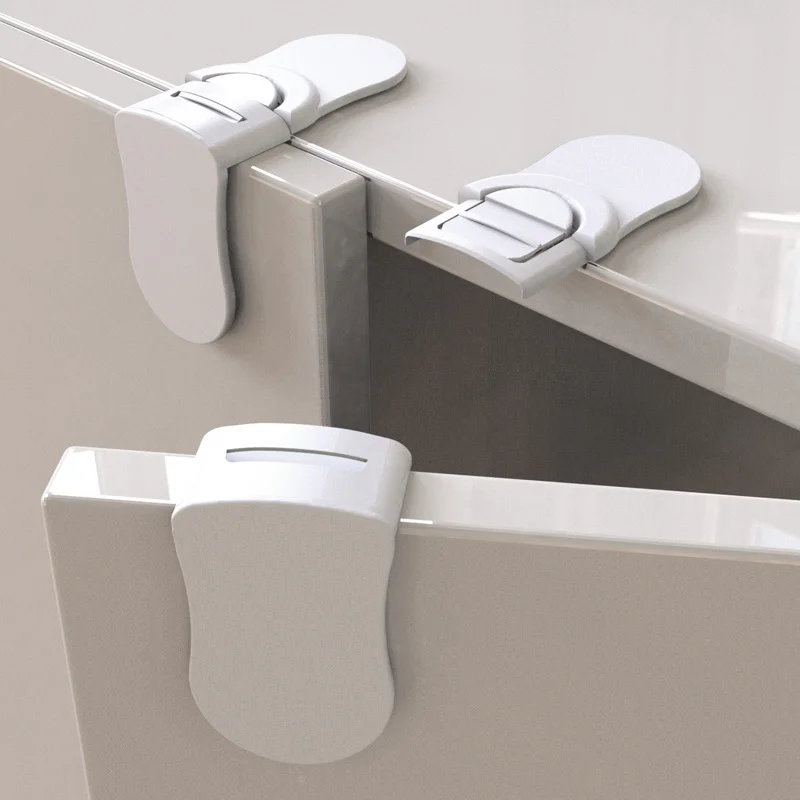 Cerradura de armario para ni&ntilde;os, productos de seguridad, protecci&oacute;n, cajones de puerta, cierres funcionales convenientes, 4 unids/lote-1