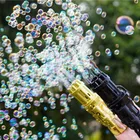 Детский автоматический пузырьковый пистолет Gatling, летняя мыльная Пузырьковая машина, подарок для детей, игрушки, сувениры для гостей на день рождения
