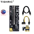 Райзер TISHRIC 009c009s Plus Pcie Райзер для видеокарты USB3.0 кабель Pci-e 16x Райзер PCI Express 6pin карта питания для майнинга