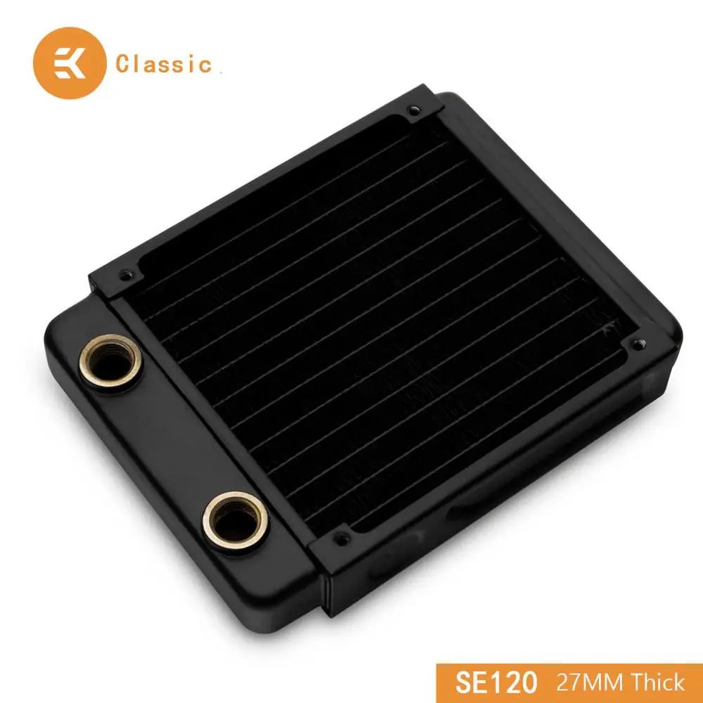 Ekwb EK CoolStream Classic SE 153x120x27 мм (Д x Ш В) 120 медный черный радиатор G1/4 водяное охлаждение