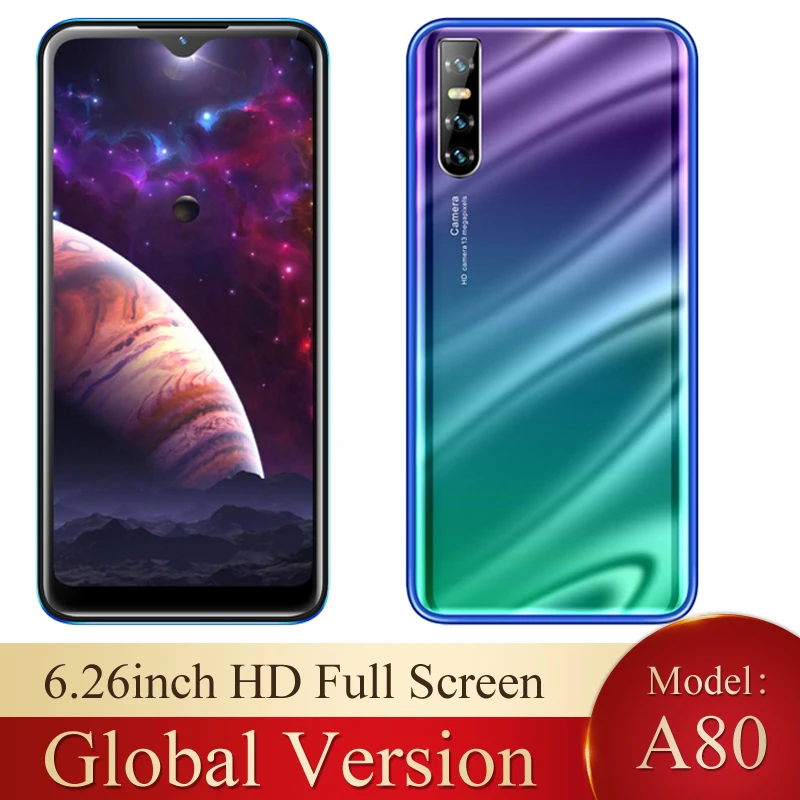 Смартфон A80 4 + 64 ГБ 6 26 дюйма HD 13 МП четыре ядра|Смартфоны| |