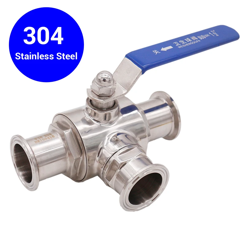 Шаровой кран 3 Wa с тремя зажимами плоская ручка полный порт наружный диаметр 1 5 мм