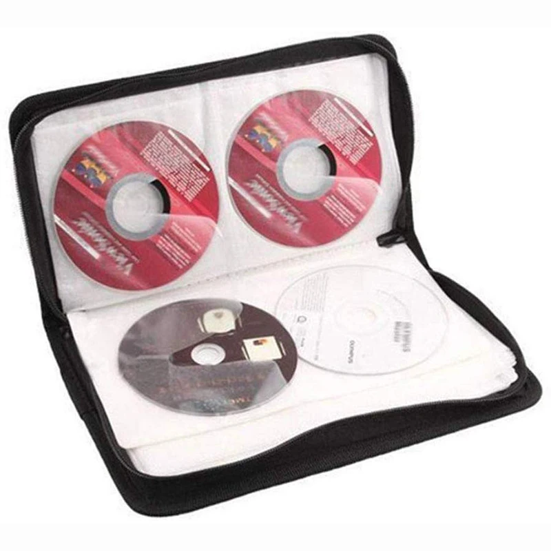 PU диск DVD CD сумка для хранения CD держатель сумка для переноски Чехол 80 шт. емкость держатель для хранения Органайзер Кошелек коробка рукав для VCD DVD CD