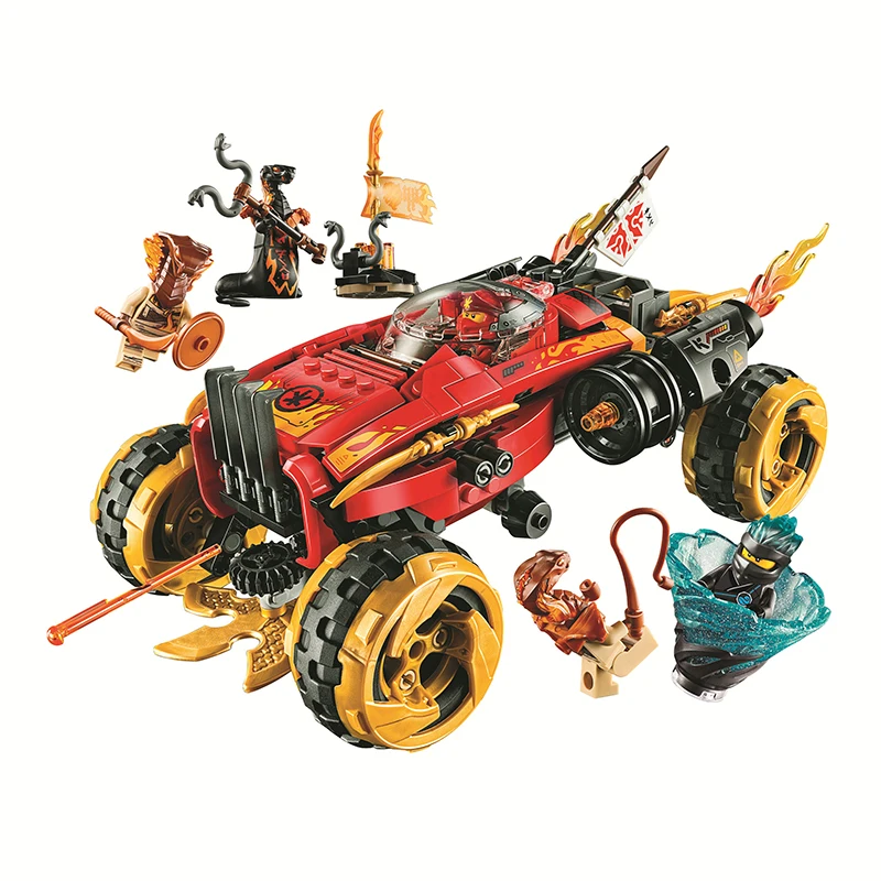

Ninja Series Katana 4X4 Vehicle Model Building Blocks Sets with Figures Compatible Ninjagoed 70675 DIY Bricks toys gift for boys