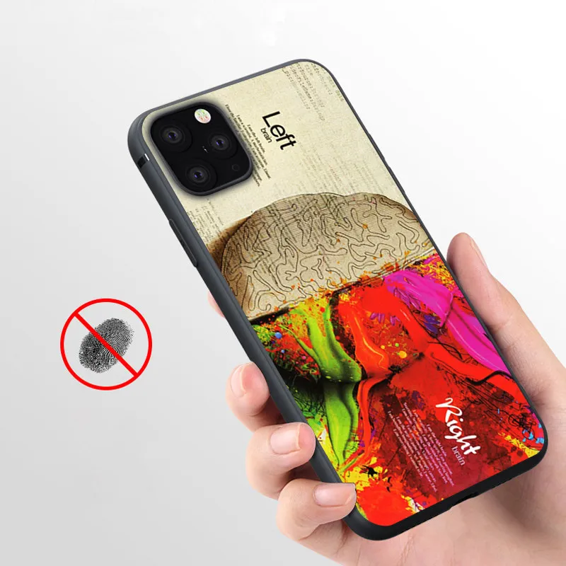 Coque левое полушарие правое мозга цитаты чехлы для мобильного телефона из мягкого
