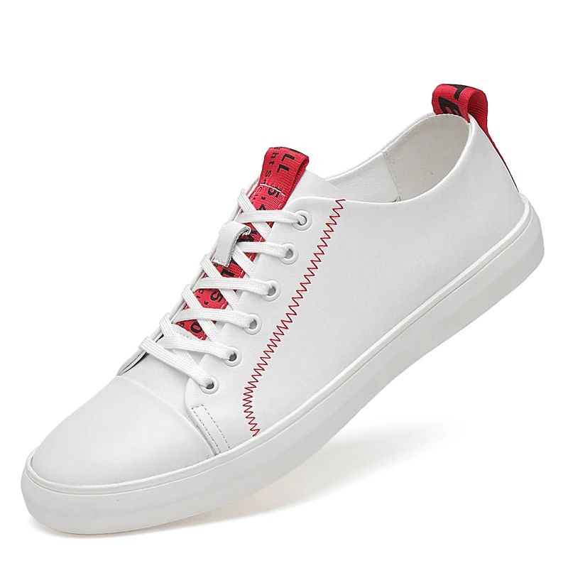 Murah Sepatu Pria Fashion Remaja Asli Sneakers Kulit Putih Sepatu Pria Musim Gugur Populer Rendah Sepatu Kasual Karet Sepatu Dewasa Ukuran 38-45