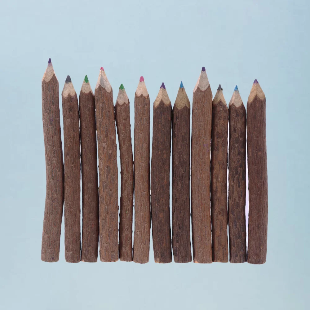 

10pcs 9-10cm Tree Branch Colored Pencils Art Drawing Oil Base Pencil Set for Artist Sketch (Mixed Color)