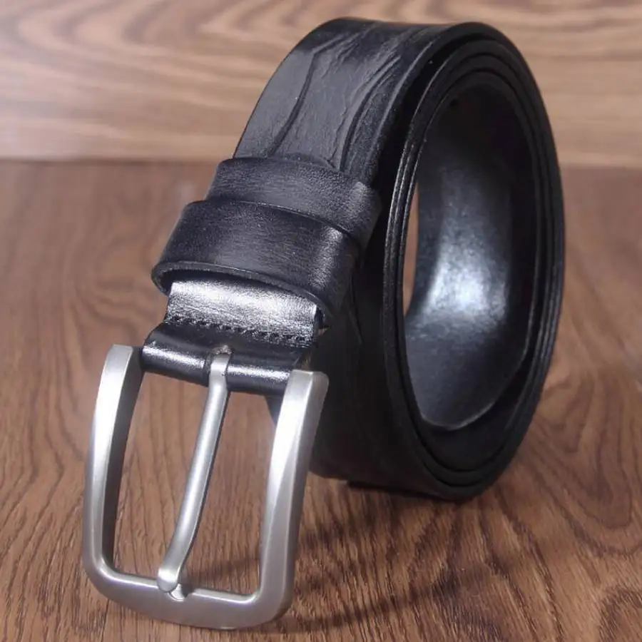 Ремень для джинсов из натуральной кожи новый кожаный ремень с дизайном стежка и