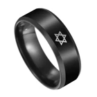 BAECYT новое черное кольцо со звездой Давида пентаграмма из нержавеющей стали для мужчин и женщин, свадебное металлическое кольцо Supernature в стиле панк, ювелирные изделия, подарок